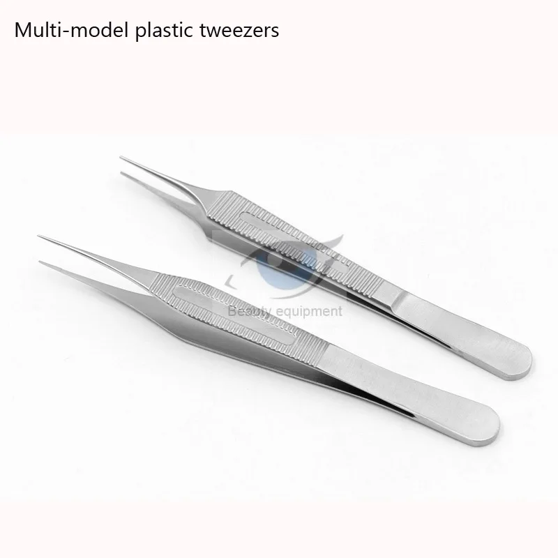 

Stainless steel beauty plastic shaping fine tweezers plastic shaping tweezers seam tweezers fat tweezers tooth horizontal stripe