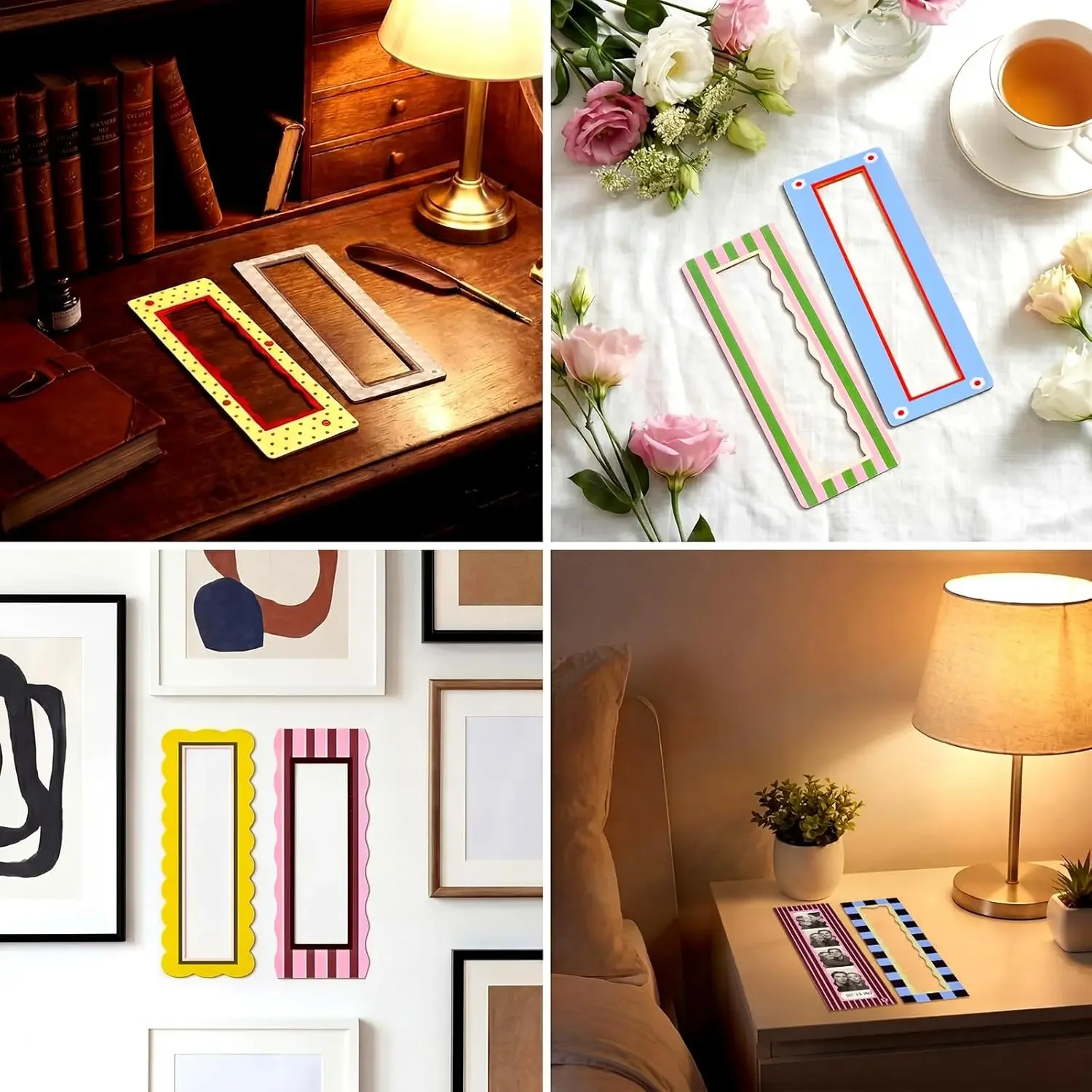 8 Stück Kühlschrankmagnet-Fotobox-Rahmen, Bunte Retro-Vertikalfotohalter, Wiederverwendbare Dekoration für Küche & Zuhause, Verschiedene Stile – Detail 6