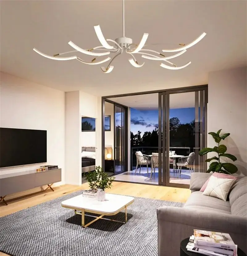 Living room main light 2024 new minimalist modern art Nordic style design pendant light hall lighting fixtures