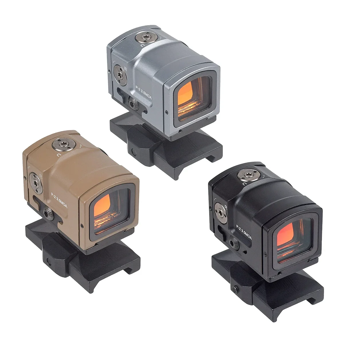 P-2 Red Dot Reflex Sight 3.5 MOA Optics Scope With 1.54 Riser Mount Tactical RMR For Airsoft Rifle Pistol GEN5 MOS Glock 17 19