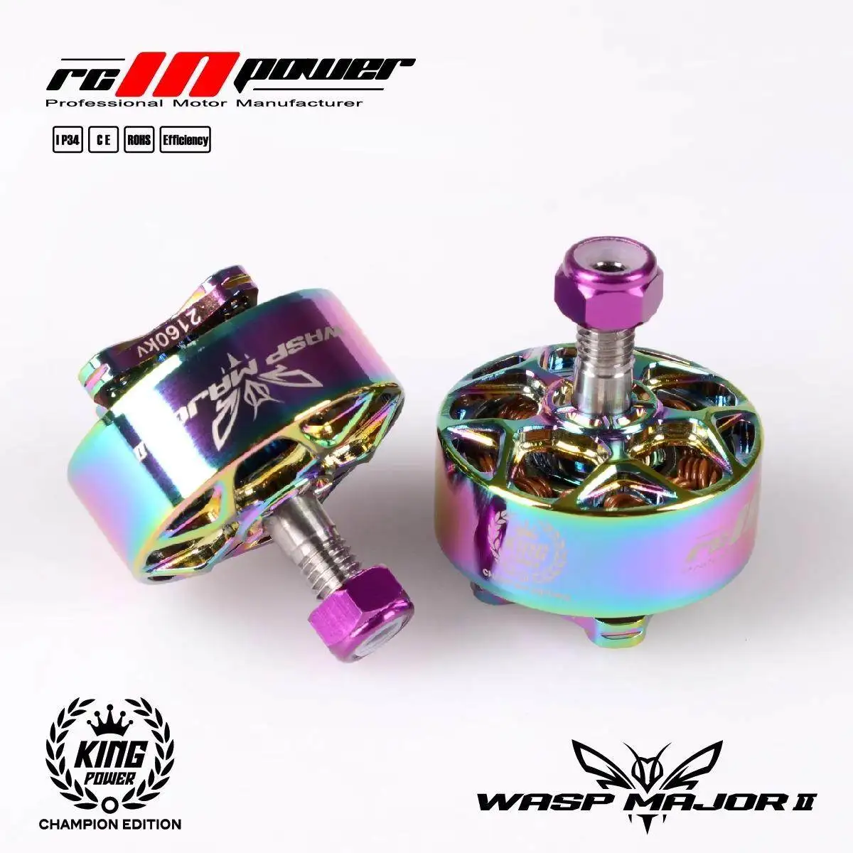 

2160KV RCinpower Wasp Major II Champion Edition WASP MAJORV2 Бесщеточный двигатель для RC FPV БПЛА Дрон