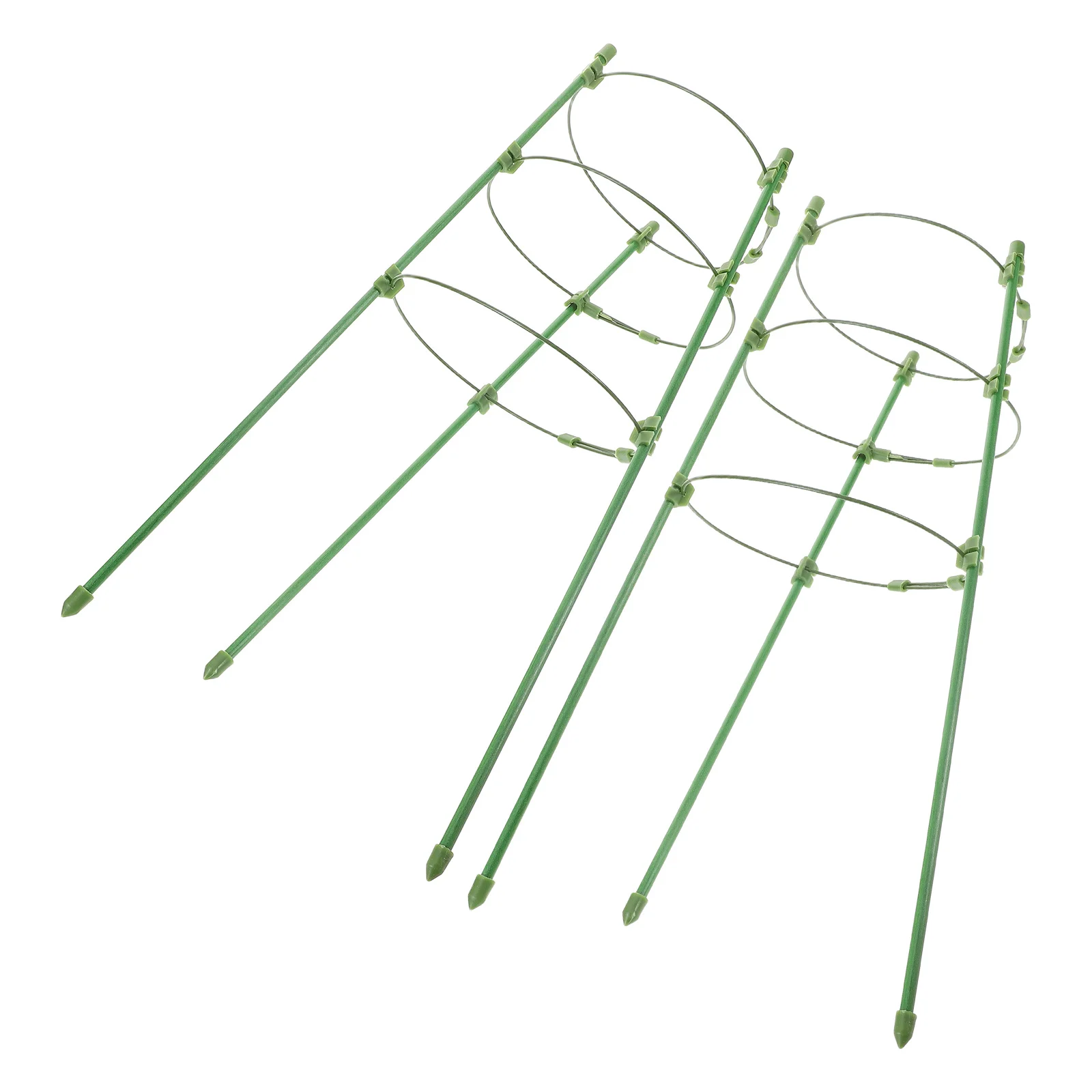 

2Sets Climbing Plants Trellis Cylindrical Fiberglass Garden Support for Roses Vines Balcony Decor Vegetable Plant Stakes