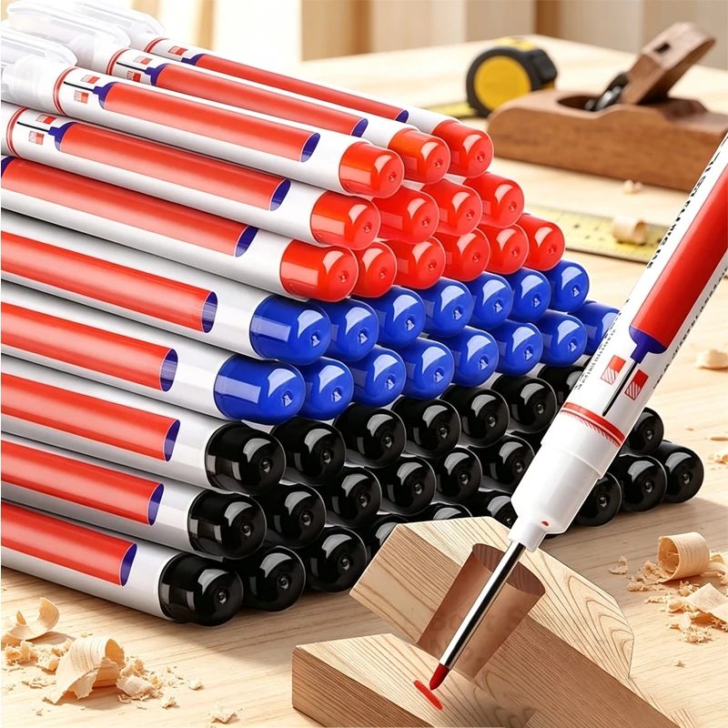 1-30PCS Long Tip Markers For Deep Holes For Drilling Metal Waterproof Bathroom Decoration And Woodworking Multi-purpose
