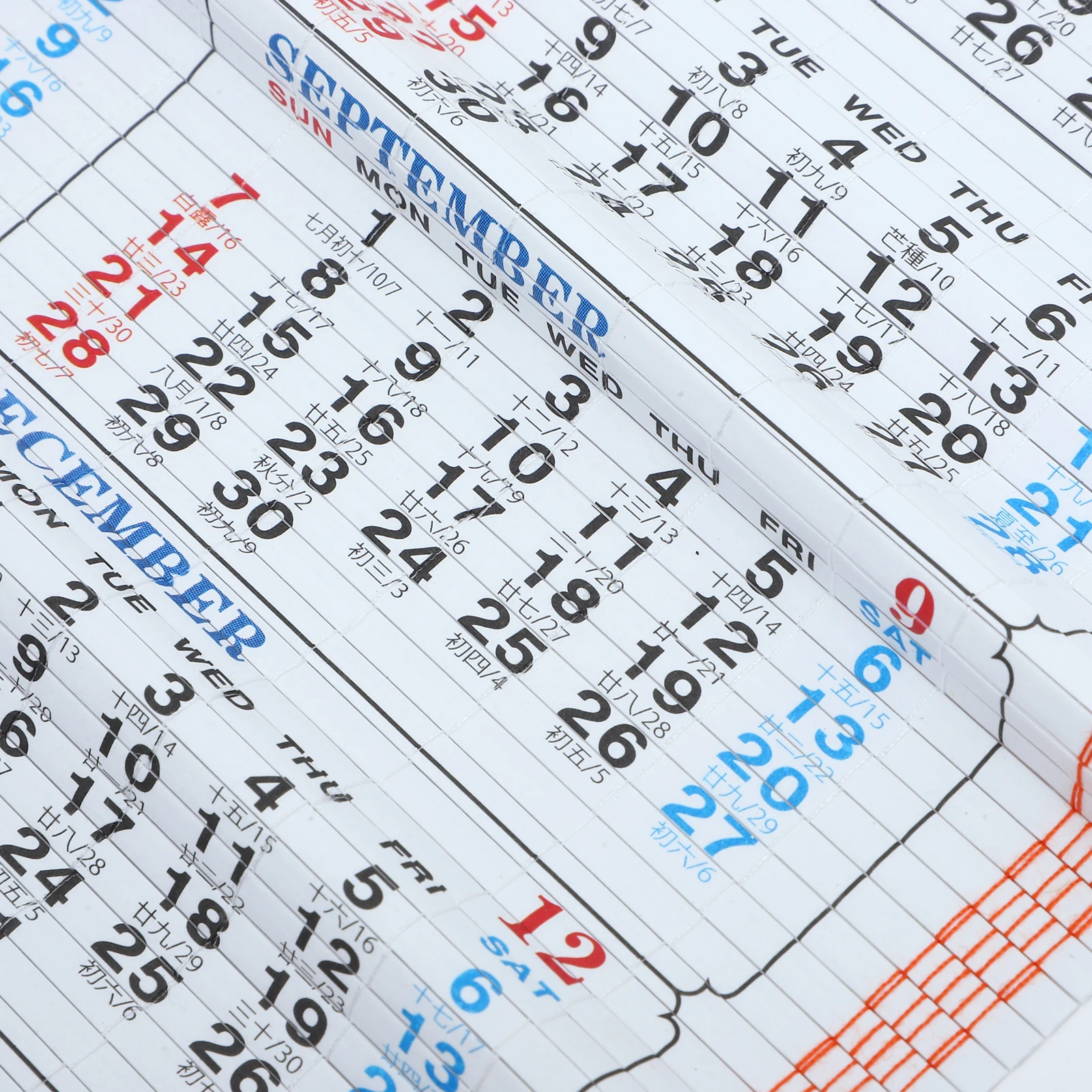 

2025 Hanging Calendar Wall Calendar with Perforated Design for Home Office Decoration Monthly Planner Clear Printed Sturdy Paper