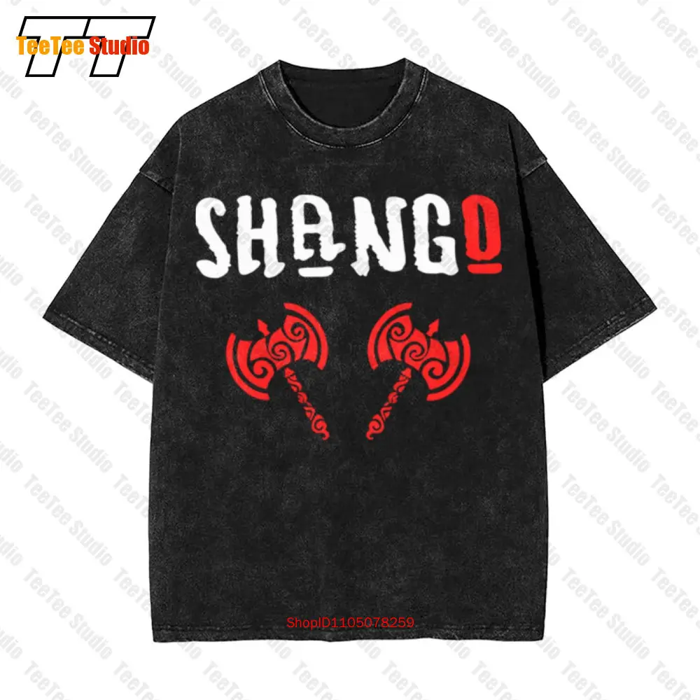 Shango Santeria Chango Yoruba Ifa religión Xango Orisha diosa Vintage camiseta de gran tamaño UL94