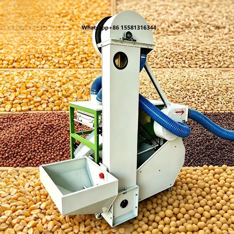 Lightweight Four Universal Wheels Portable Wheat Barley Bean Sunflower Rapeseed Screening Seed Gravity Separator
