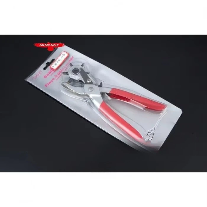

New handmade leather punch pliers / belt hole puncher fight in round tool