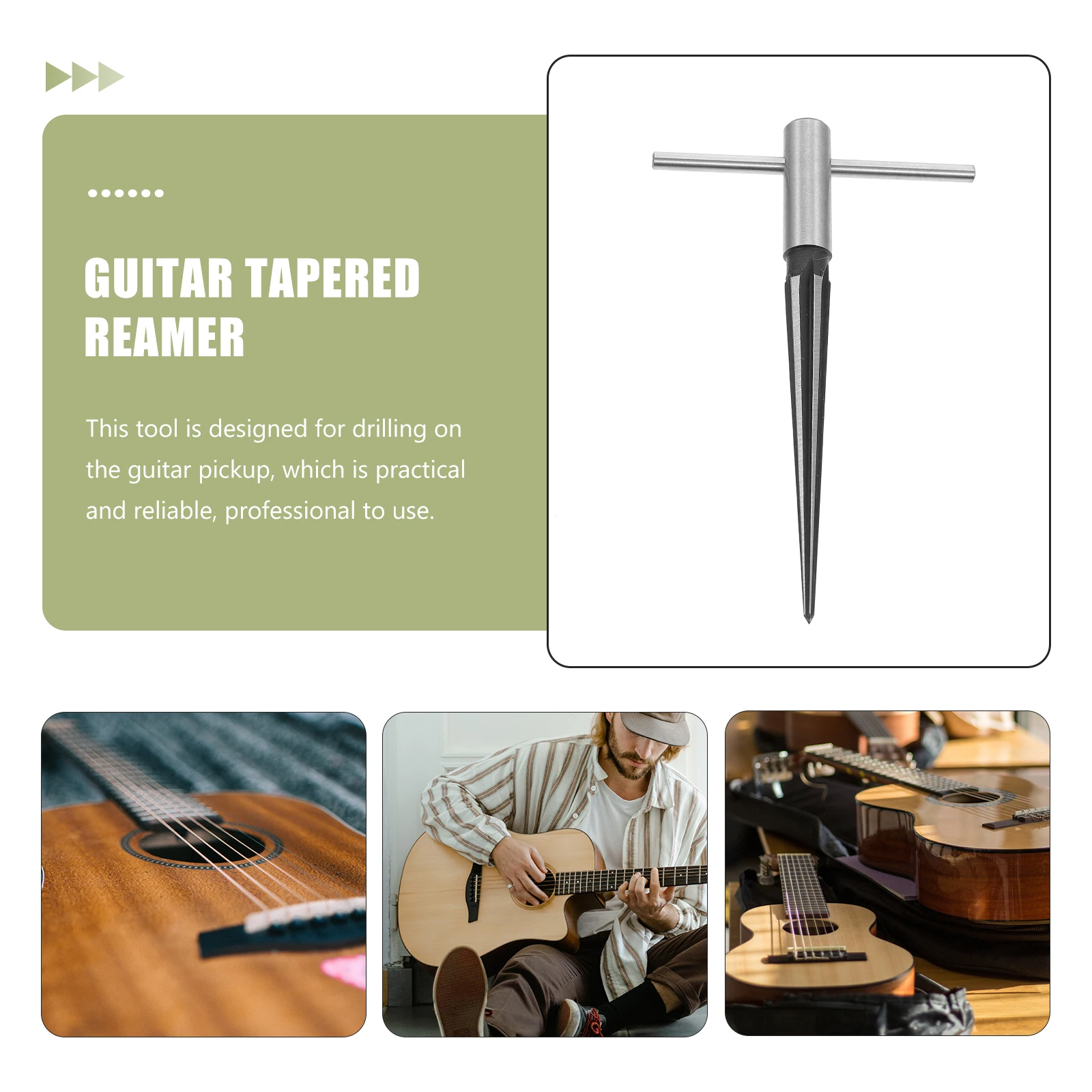 الغيتار مدبب موسعات جسر ثقب الدبوس أدوات معدنية دائم مقاومة للاهتراء Luthier T مقبض مخرطة للحفر