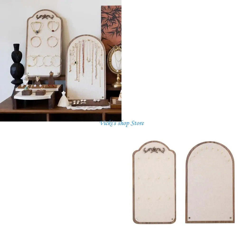 

Jewelry Display Stand Necklace Bracelet Organizers Natural Fabric