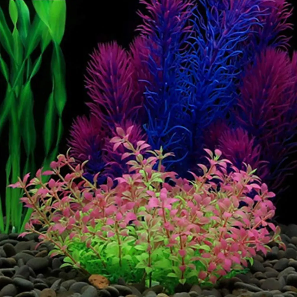 

7pcs Lifelike Artificial Aquarium Plants Wear-Resistant Fish Tank Decor Landscape Ornament Desktop Underwater