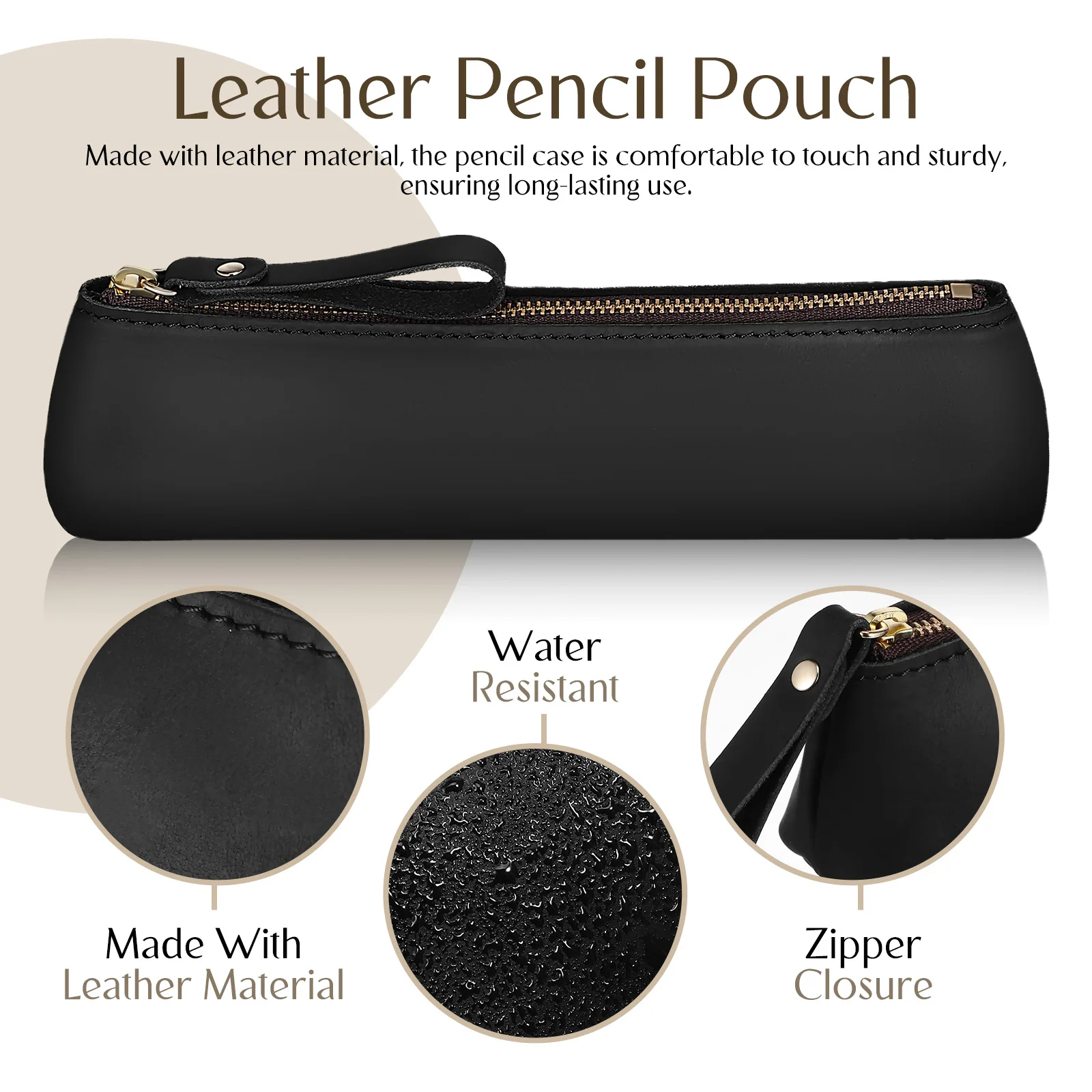 

Handmade Pencil Pouch Small Stationery Bag Slim Organizer Zipper Pouch For Pens Erasers Keys Travel Storage Bag