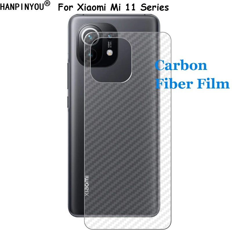 For Xiaomi Mi 11 11X 11i Pro Lite Ultra 3D Carbon Fiber Rear Back Film Stiker Screen Protector (Not Tempered Glass)