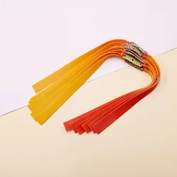 5/10 PCS Pack 1mm/0.04inch Thickness Latex Flat Rubber Band Shooting Slingshot Accessories Leather Color and Style Random