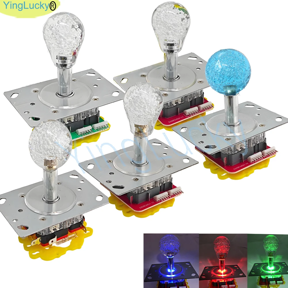 ARCADE 12V LED Joystick Bunte Beleuchtete Licht Umschaltbare Weg Controller Für Arcade Angeln Kran Klaue Spiel Verkaufsautomat – Detail 1