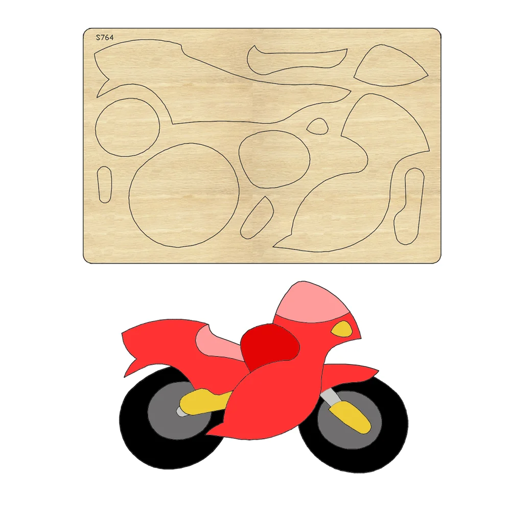 

New Motorbike Decoration cutter Die Mold Diy Scrapbook Decoration Wooden Cutting Knife Mould Suitable For Fustelle