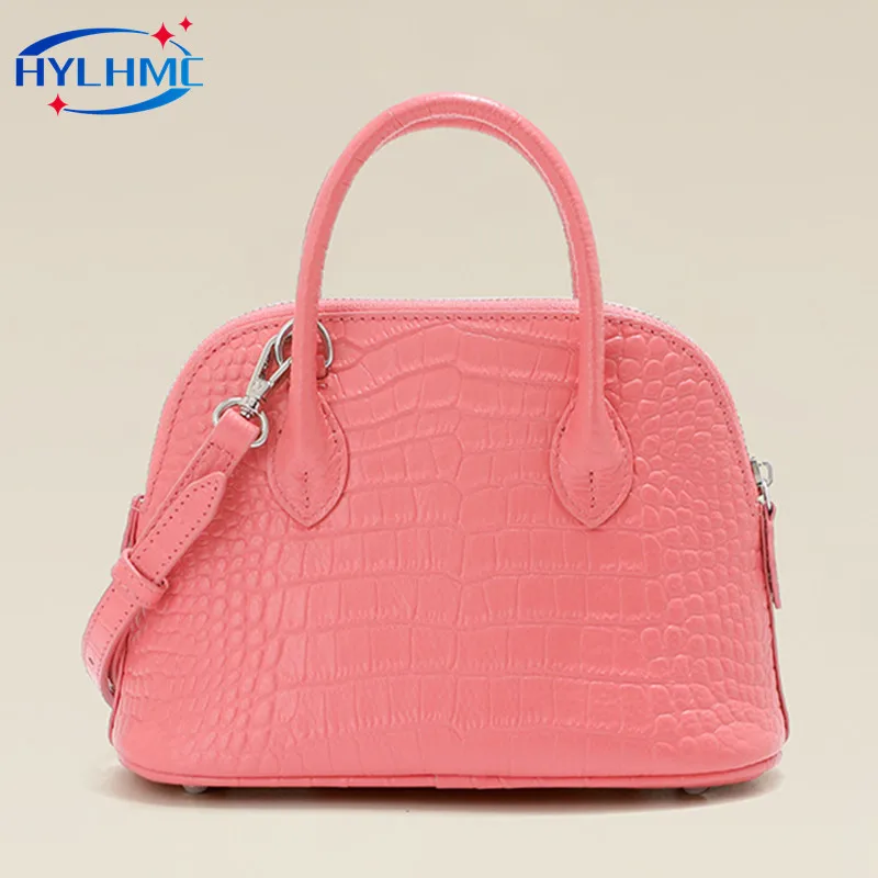 

Genuine Leather Women's Handbags Crocodile Pattern Small Shoulder Crossbody Bag Female Luxury Fashion Portable Shell Bags 2024