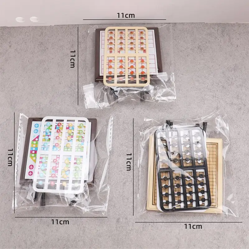 1 مجموعة دمية صغيرة Gomoku لعبة الشطرنج محاكاة مصغرة تحلق الشطرنج نموذج بيت الدمية اكسسوارات سطح المكتب الديكور #6