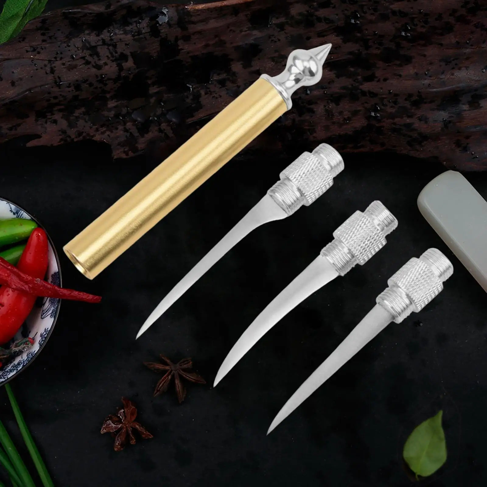 Fruit Carving Tool Set culinary Food Garnishing Engraving Peeling Kit Vegetable for Engraving Slicing Home Kitchen Sculpting