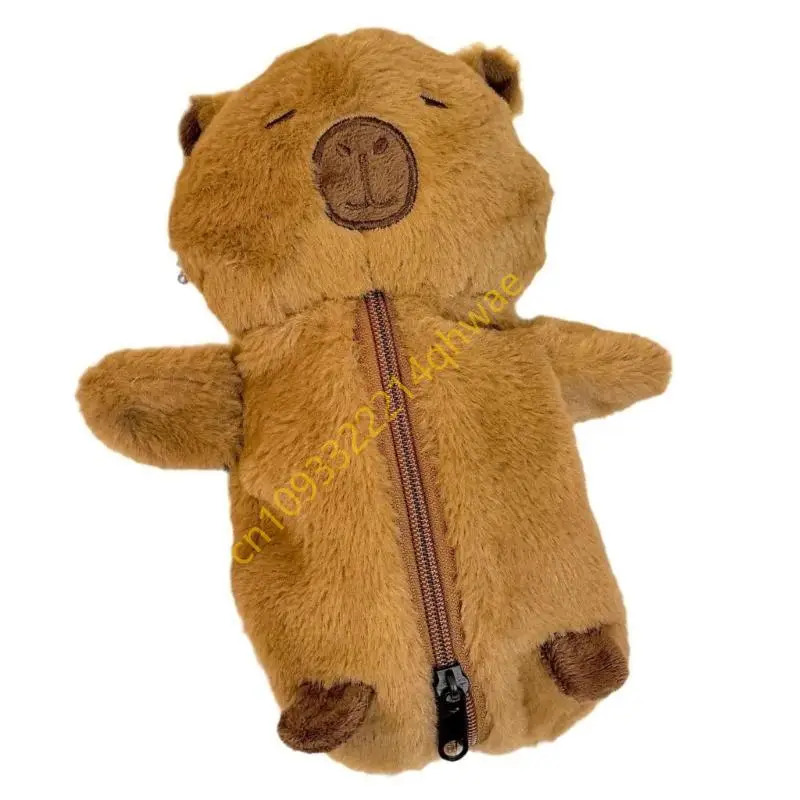 CARTOON PLUSH CAPYBARA CASE CASE BIG CAMAPICE PEN CASE CASE BAG LACEN