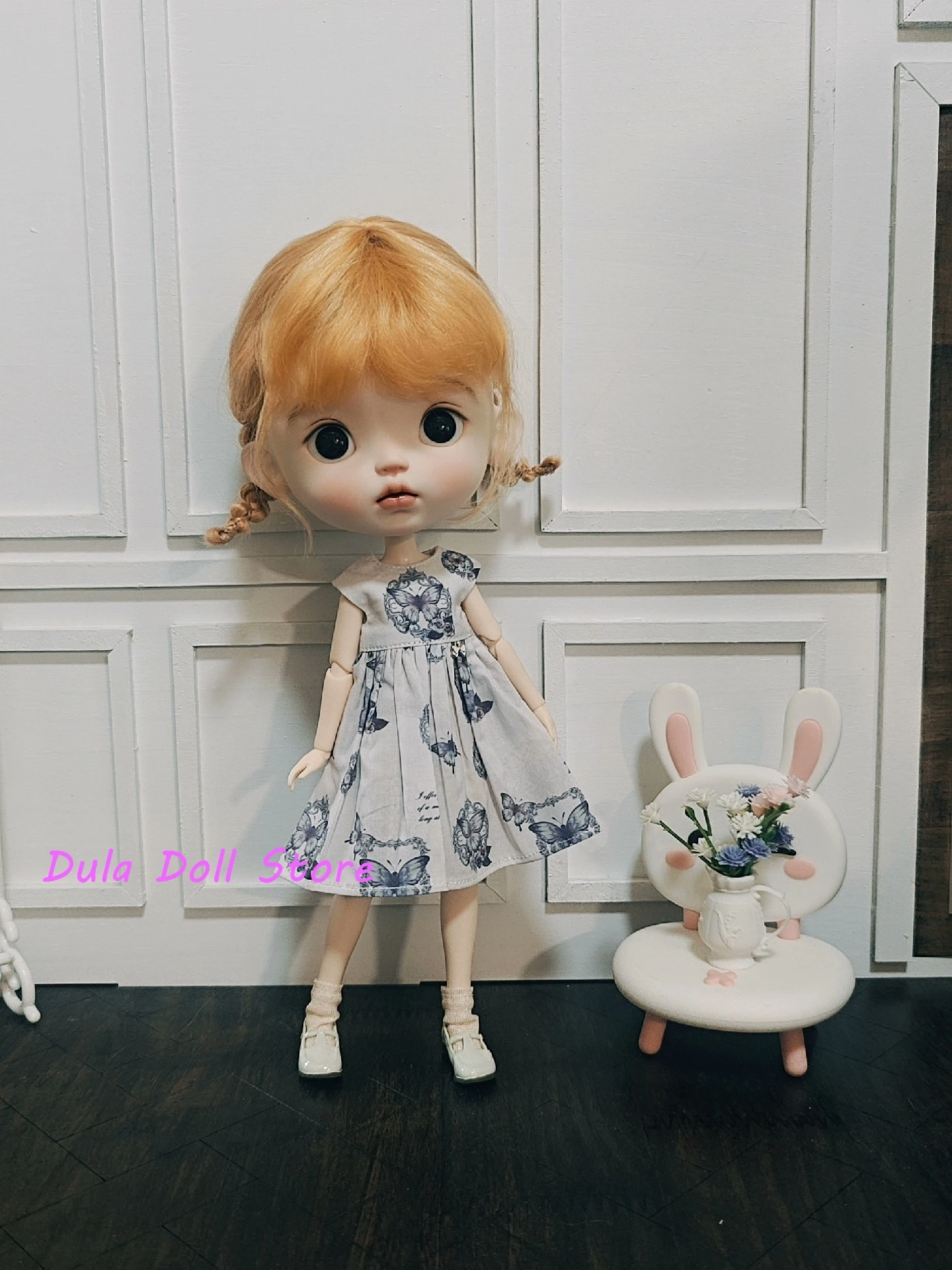 Roupas de boneca Dula vestido saia borboleta Blythe Qbaby ob24 ob22 Azone Licca ICY JerryB 1/6 Bjd Acessórios de boneca