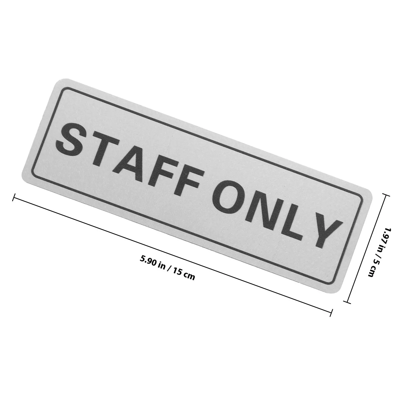 Aluminum Staff Only Door Sign Rectangle Wall Mount Plaque for Office Shopping Mall Store Room Employee Only Sign Decor Use