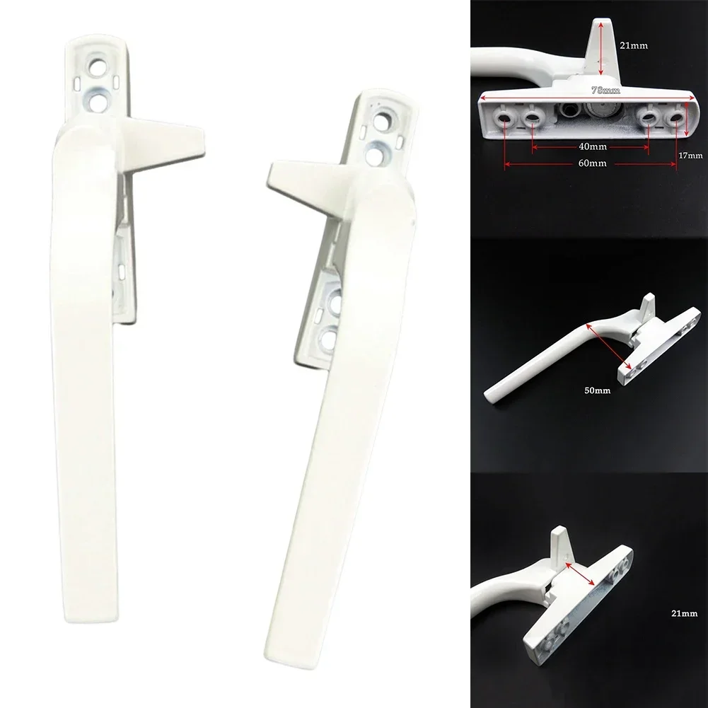 External Flat Handle for Window Aluminum Alloy Made Secure Closing Classic Rotating Movement Choose Left or Right Hand