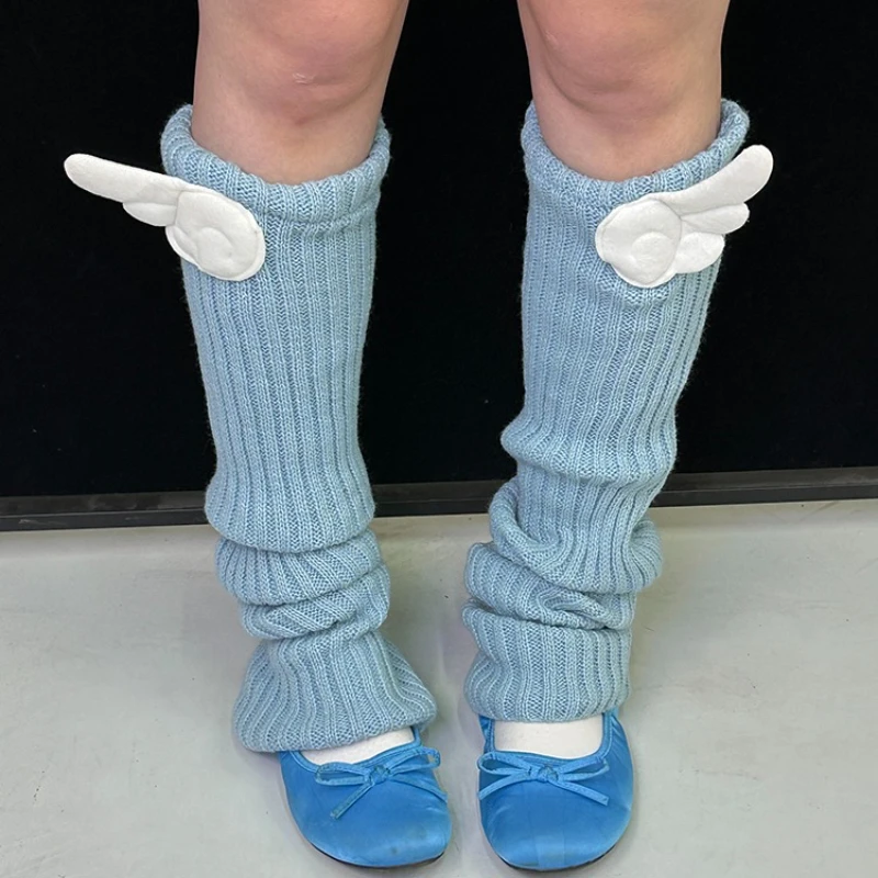 

Harajuku Original Design Little Wings Socks Korean Ins Style Y2K Sweet Girl Warm Stacking Socks Sets Jk Skirt Boots Leggings