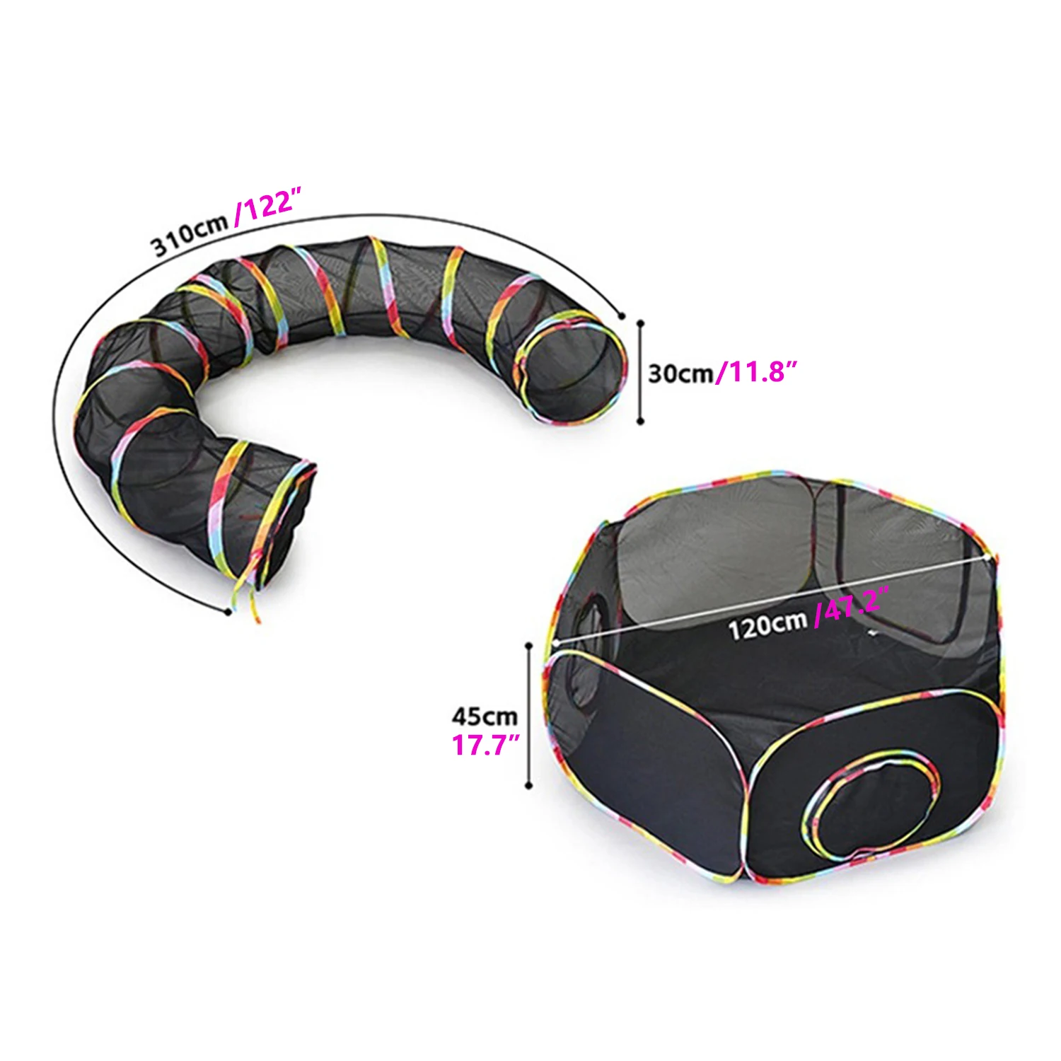 Outdoor Cat Enclosure Portable Cat Tents for Outside Cage Free Playpen Pet Tunnel Playground for Indoor Cats & Small Animals