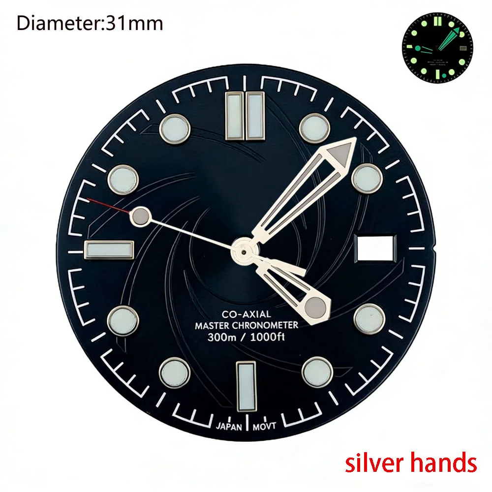 31mm NH35 S Logo Dial Vintage Yellow Sea Master S Dial for NH35