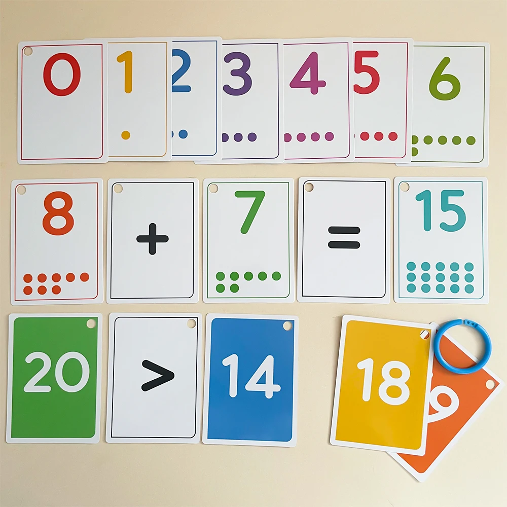 Anzahl Flash-Karten Addition Subtraktion Multi pli kation Division zufällige Kombination karten Montessori interaktive Lehrmittel