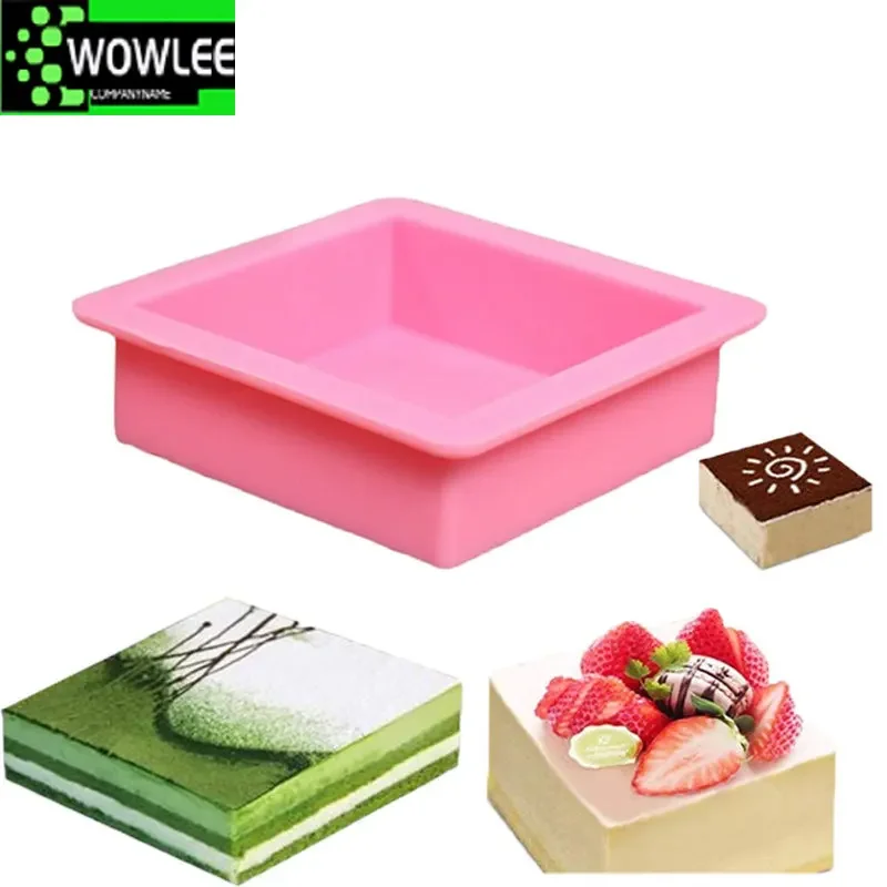 1pc Non-Stick Square Silicone Mold Cake Pan Baking Tools Mould For Cake Heat Resistant Bread Jelly Ice Cake Tool Mold