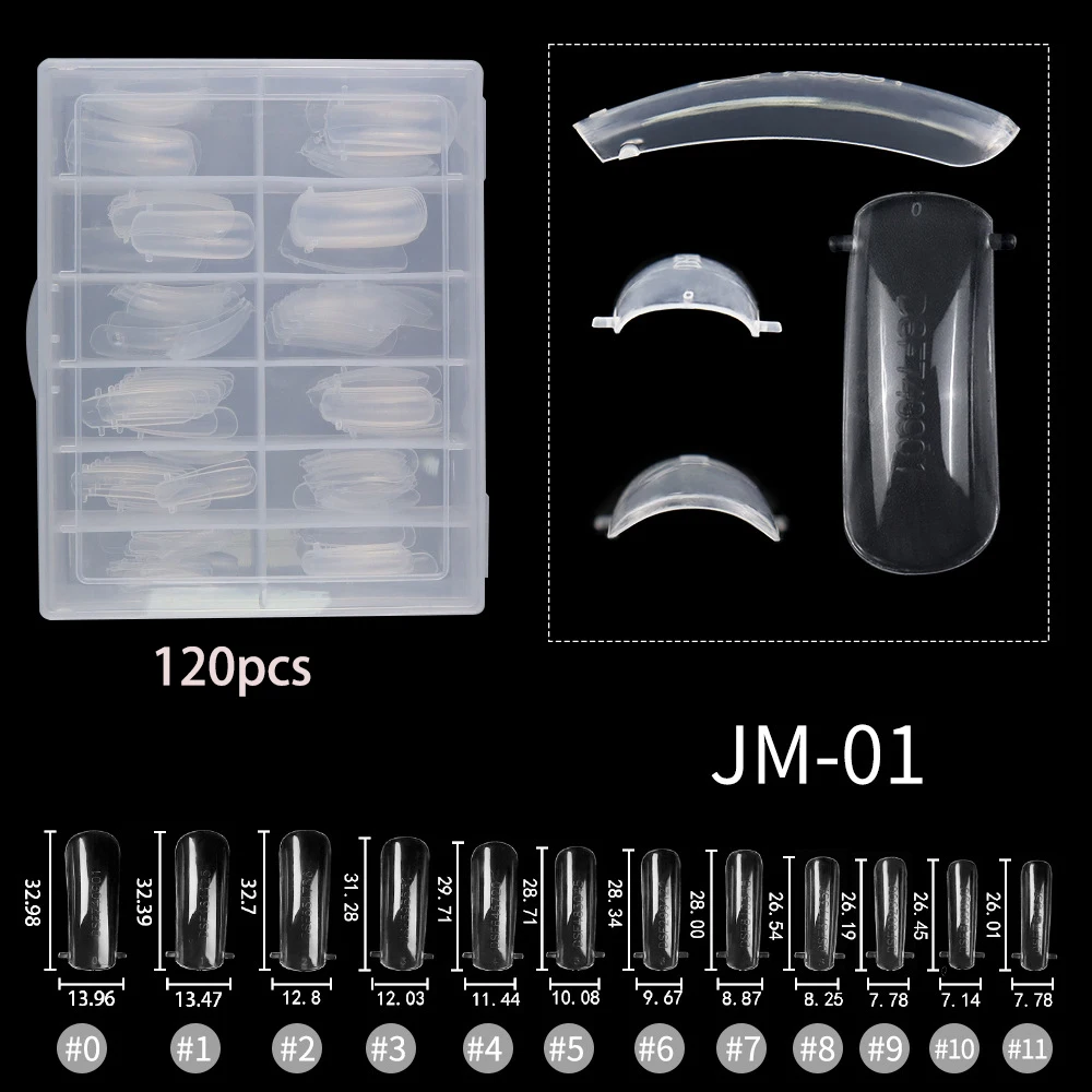 Neue 150 Stück Dual-Formen-Nagelform mit Kanten im Inneren, Acryl-Kunstnägel, Tipps, schnelles Aufbau, Gel-Formverlängerung, obere obere Formen