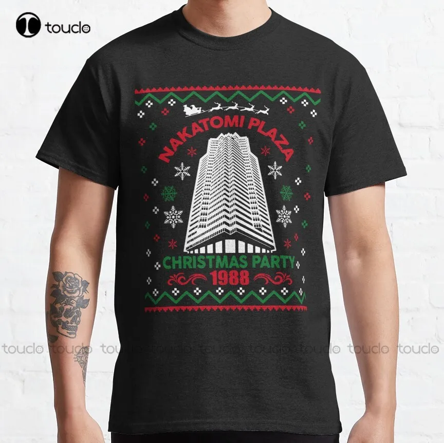 

Nakatomi Plaza 1988 Christmas Party Ugly Christmas Sweater Classic T-Shirt cooling shirt Custom aldult Teen unisex xs-5xl cotton