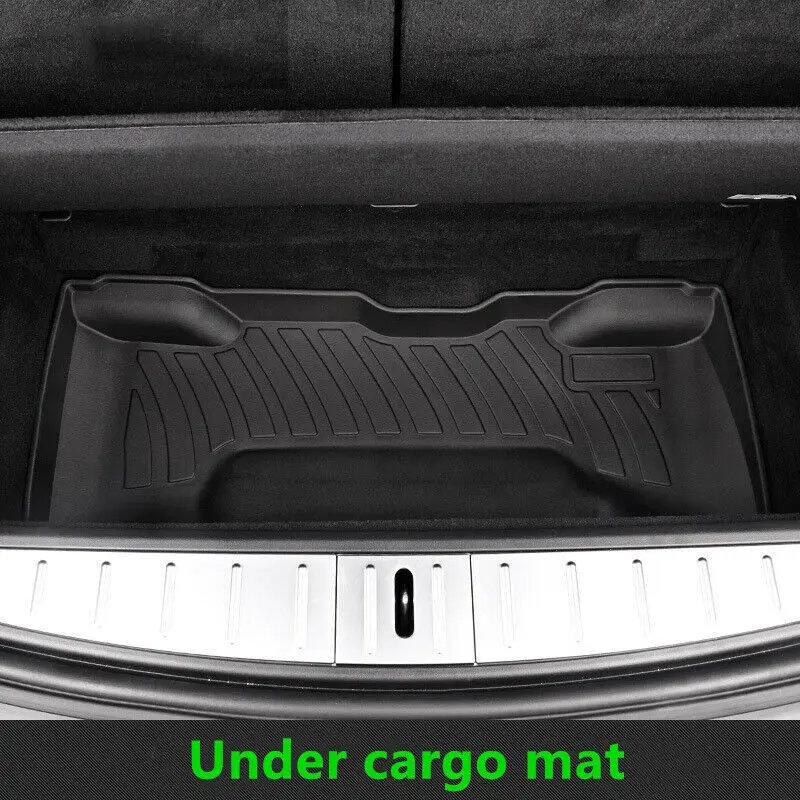 

TPE Black Front Frunk Rear Trunk Cargo Liner Pad Mat For Tesla Model X 2016-2020