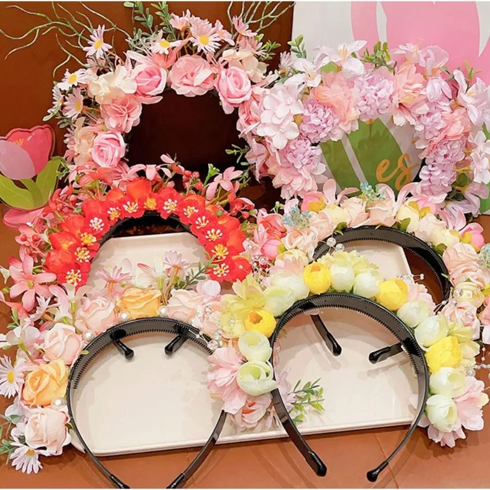 Cloth Quanzhou Head-pinned Flower Headdress Hair Hoop Ethnic Style Flower Headband Hair Accessories Photograph Props