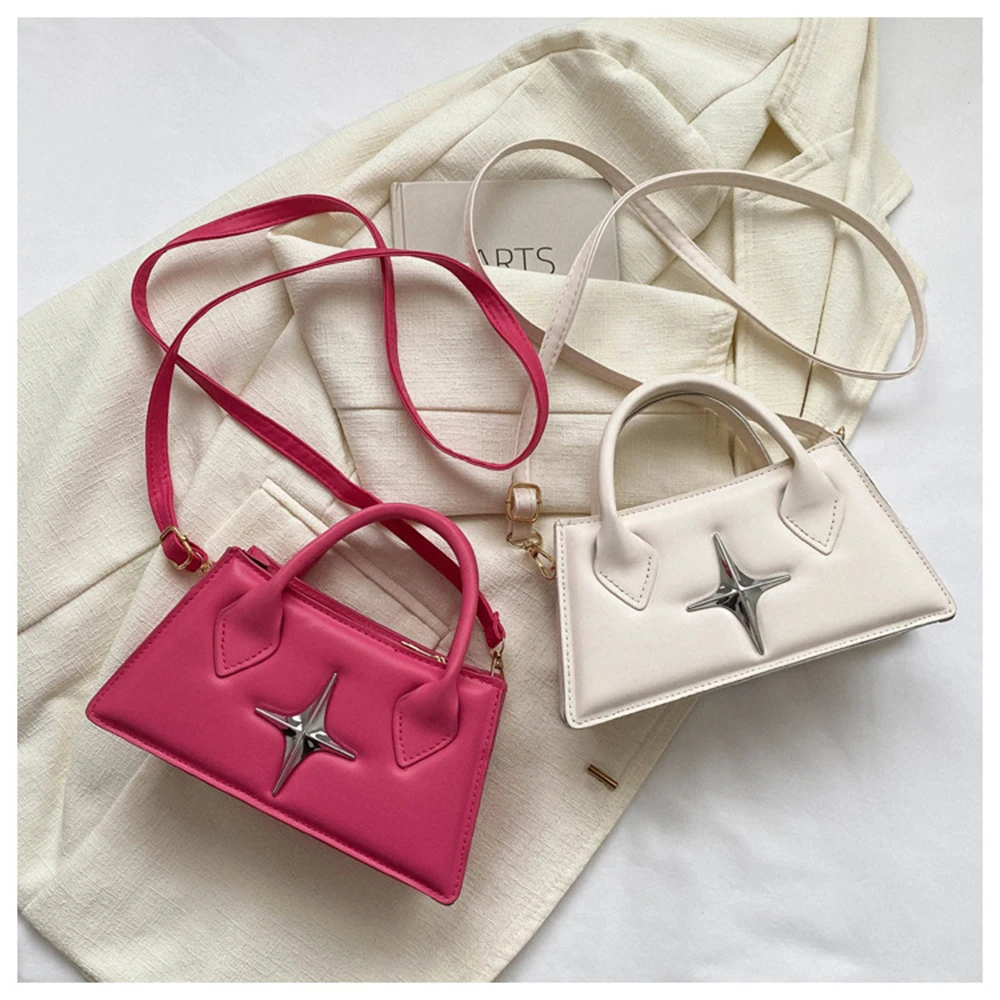 Korean Version Star Design Shoulder Bag Pu Leather Crossbody Bag Small Sling Bag Women Girls Fashion Handbags Messenger Bag