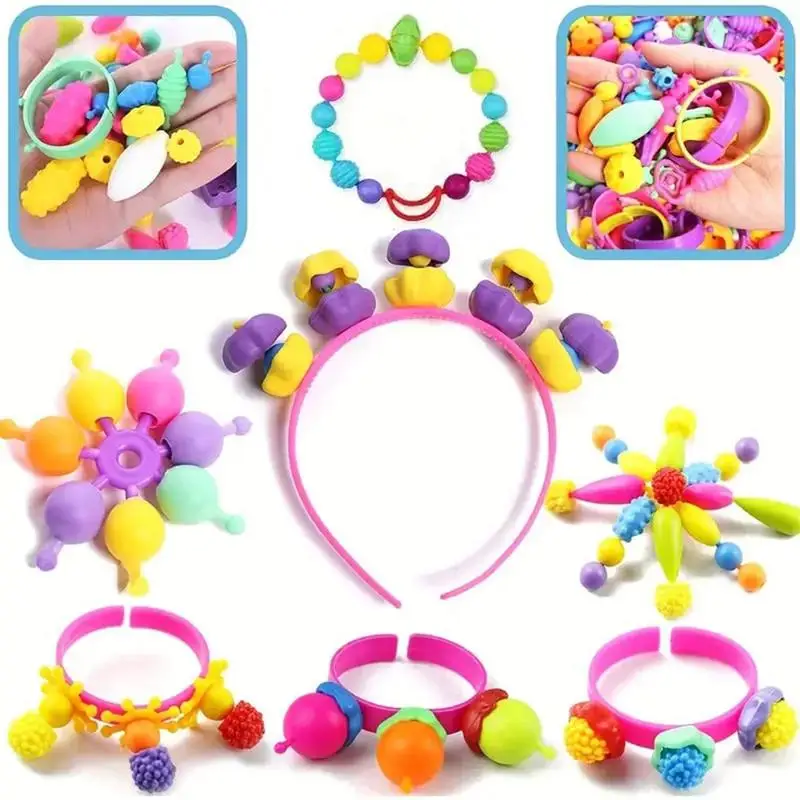 Perline popolari per bracciali Snap Pop perline gioielli che fanno Set di giocattoli creativo fai da te fatto a mano Puzzle di perline multifunzionale