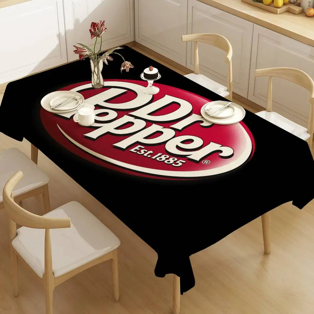 D-Dr P-Peppers Tablecloth Themed Indoor Outdoor Picnic Party Tablecover Kitchen Dining Table Wedding Decor