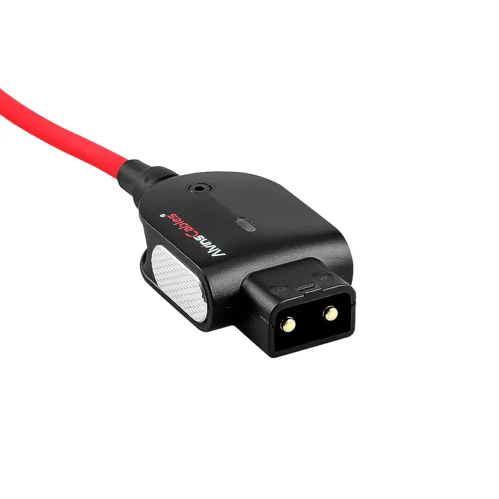 Alvin's Cables Smart-Dtap to Rotatable Right Angle 0B 2 Pin Male for Blackmagic Pyxis| SmallRig, Ultra-Soft Red Cable, 15cm