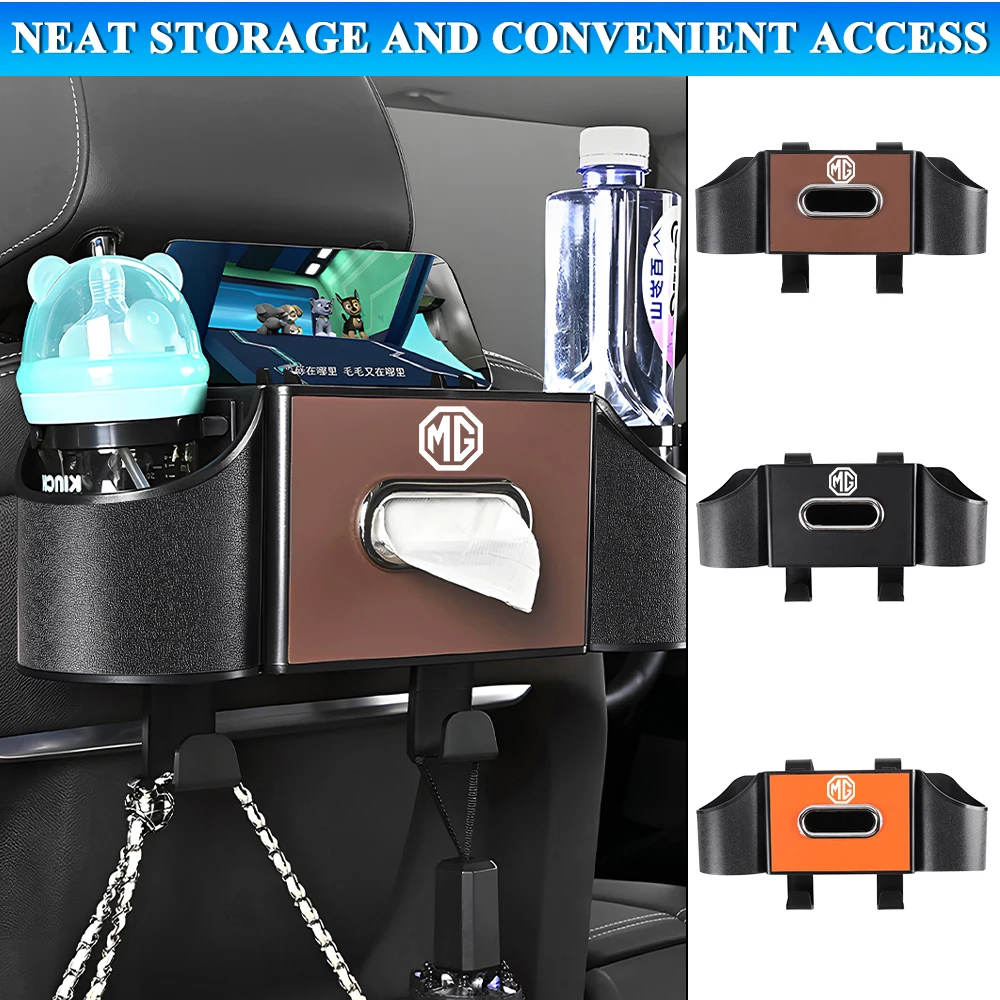 

For Morris Garages MG Saloon Hector 350 550 ZT 3SW HS EV GS Car Backseat Tissue Box Drink Rack Sundries Organizer Box Accessory