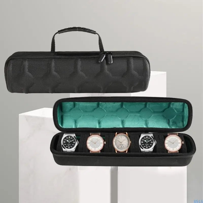 R91A Portable Watch Storage Box Water Proof Carriyng Case Coin Bag for Wristwatch Box