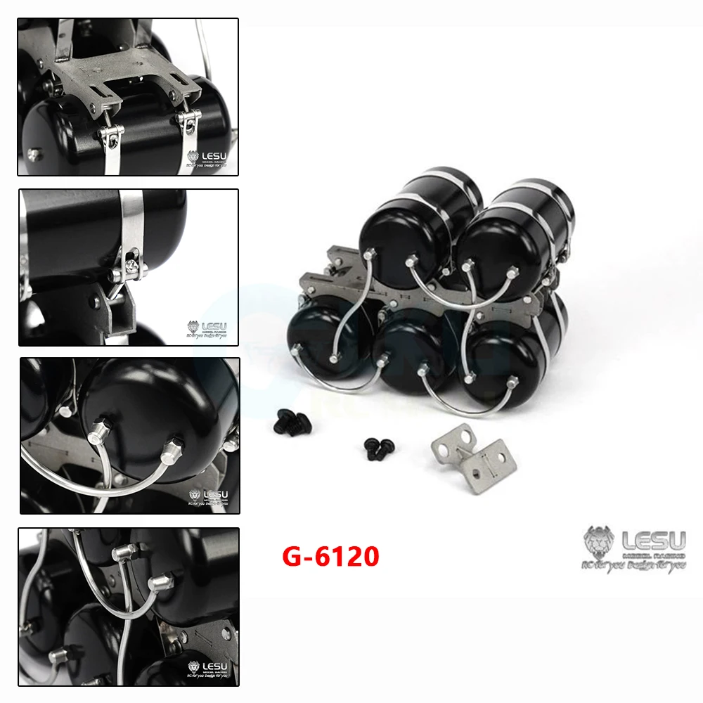 

LESU G-6120 1/14 модель грузовика, имитация металлических аксессуаров для бензобака, тяговый грузовик Tamiya, модификация обновления грязевого грузовика или DIY