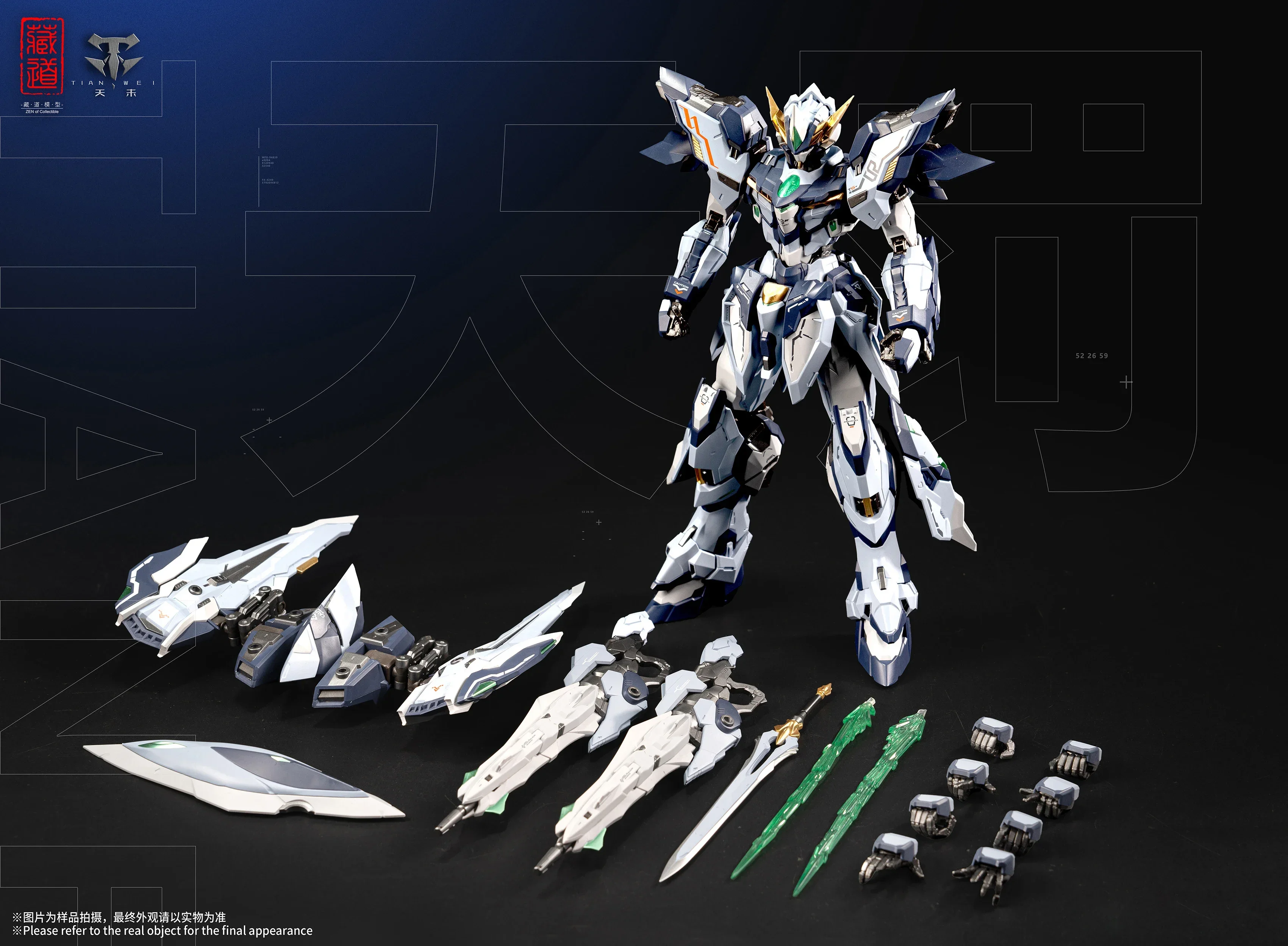 【Envio 24 horas】Coleção Cangdao CD TG02 Tianfa Metal faz 1/100 liga robô boneco de ação brinquedo hobbies coleção presentes