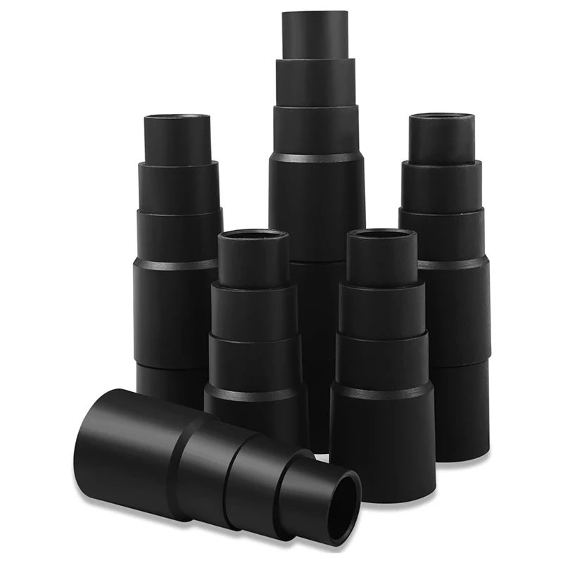 6 Piece Vacuum Cleaner Adapters 4 Layers Black Plastic Hose Adapter Vacuum Cleaner 25 Mm To 42 Mm