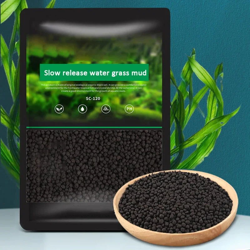 Natural Black Soil Water Grass Mud Aquarium Plant Seed Tank Bottom Nutrient Soil Original Ecological Slow-release Water Grass