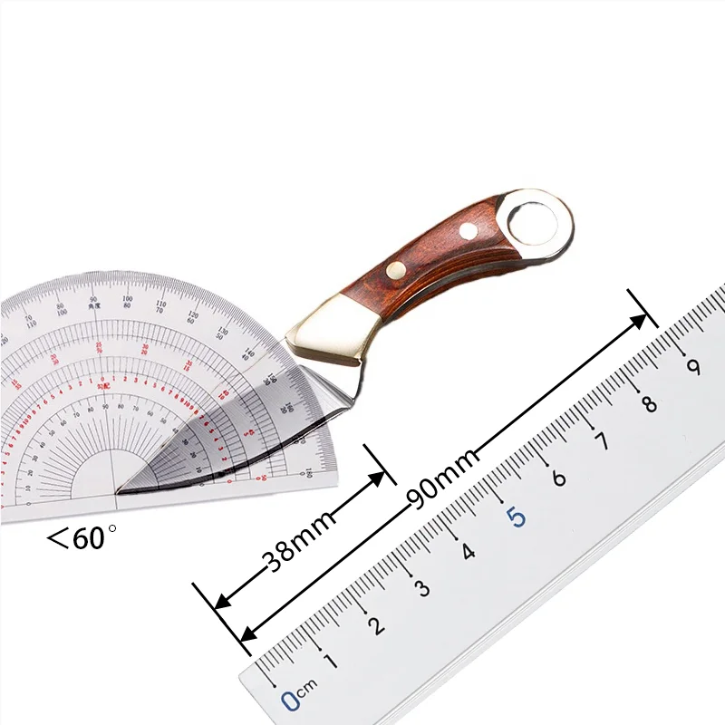 Wooden Handle Small Straight Knife Outdoor Camping Sharp Self-defense Fruit Knife Hand Meat Knife Unwrap Mini Pendant Gift Knife