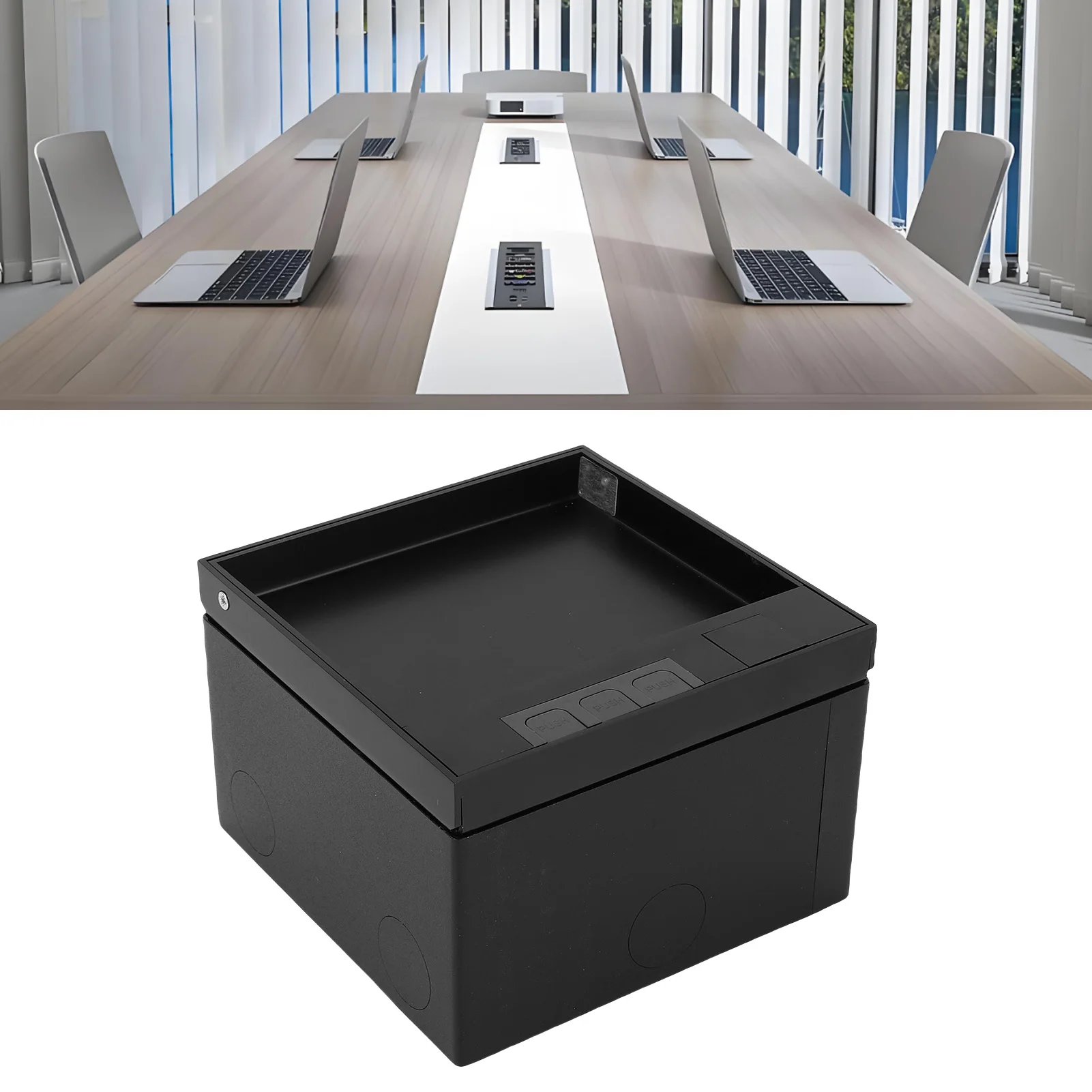 

Встраиваемая напольная розетка-блок с крышкой, 16А, 4000Вт, 2 розетки