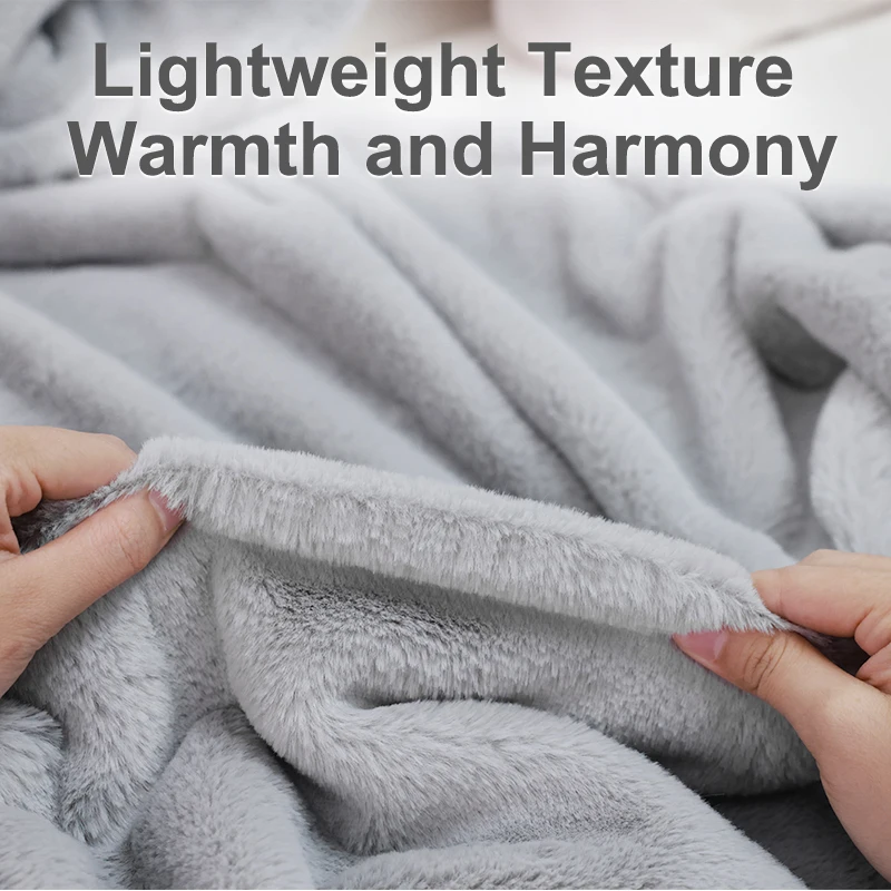 Luxury Fluffy Oversized Electric Heated Throw Blanket Soft Faux Fur Warm Winter,Lightweight Rapid Heating Blanket,Wholesale