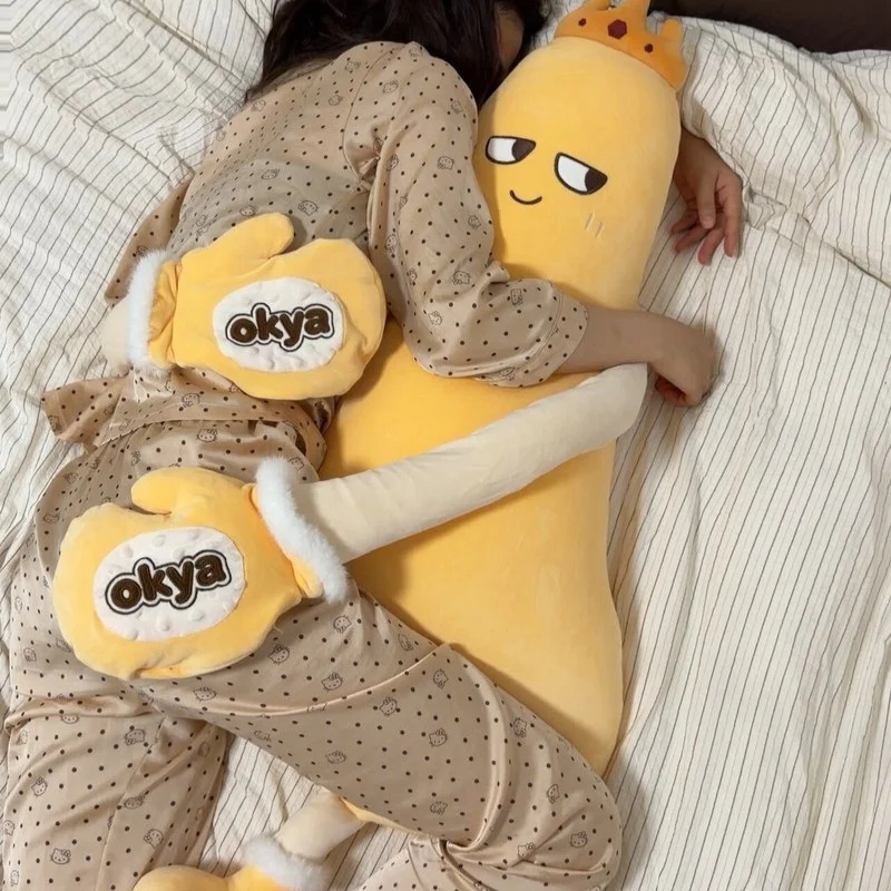 Okya Mango King Sleeping Plush Patting Hugging Pillow Soothing Doll Squishy Tapping Plushie Birthday Gift For Girlfriend