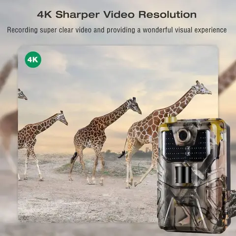 HC-900PRO 야외 4K 30MP 4G 라이브 비디오 야생 동물 트레일 카메라 트랩, 사냥 및 보안을 위한 APP 클라우드 방수 IP65